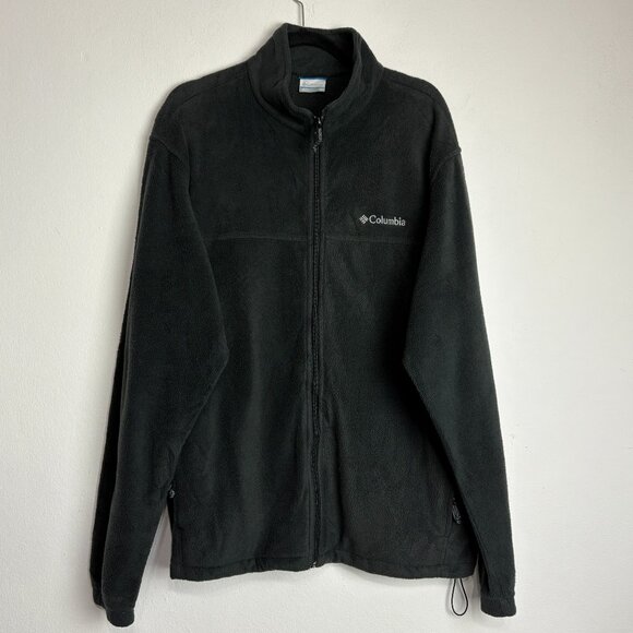 Columbia Men's Charcoal Full Zip Fleece Jacket Sz XL Pockets Warm Outdoor Layer - Picture 1 of 5